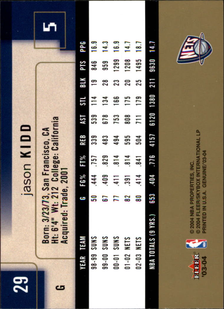 2003/2004 Genuine Insider (Fleer) Basketball - Picture 59 of 216