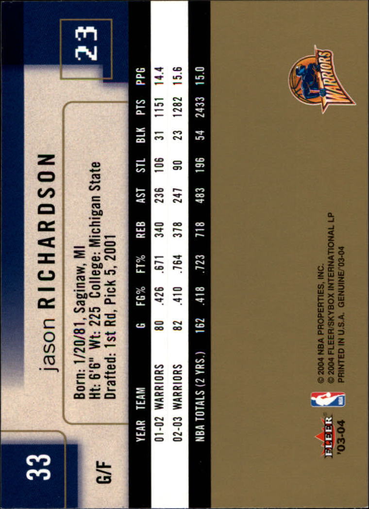 2003/2004 Genuine Insider (Fleer) Basketball - Picture 67 of 216