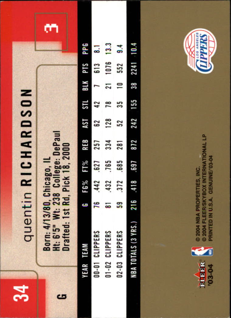 2003/2004 Genuine Insider (Fleer) Basketball - Picture 69 of 216