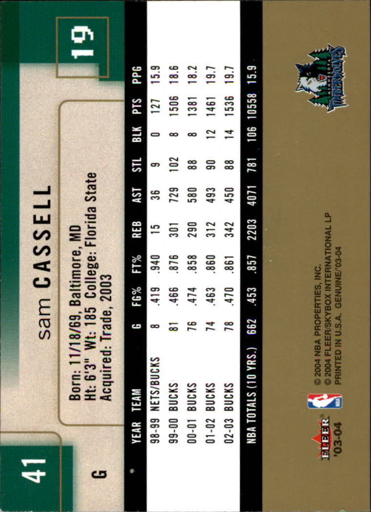 2003/2004 Genuine Insider (Fleer) Basketball - Picture 83 of 216