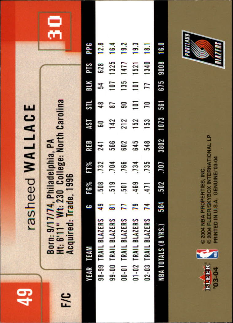 2003/2004 Genuine Insider (Fleer) Basketball - Picture 99 of 216