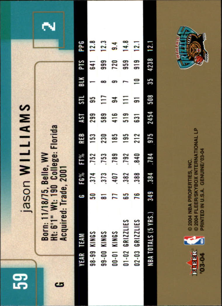 2003/2004 Genuine Insider (Fleer) Basketball - Picture 119 of 216