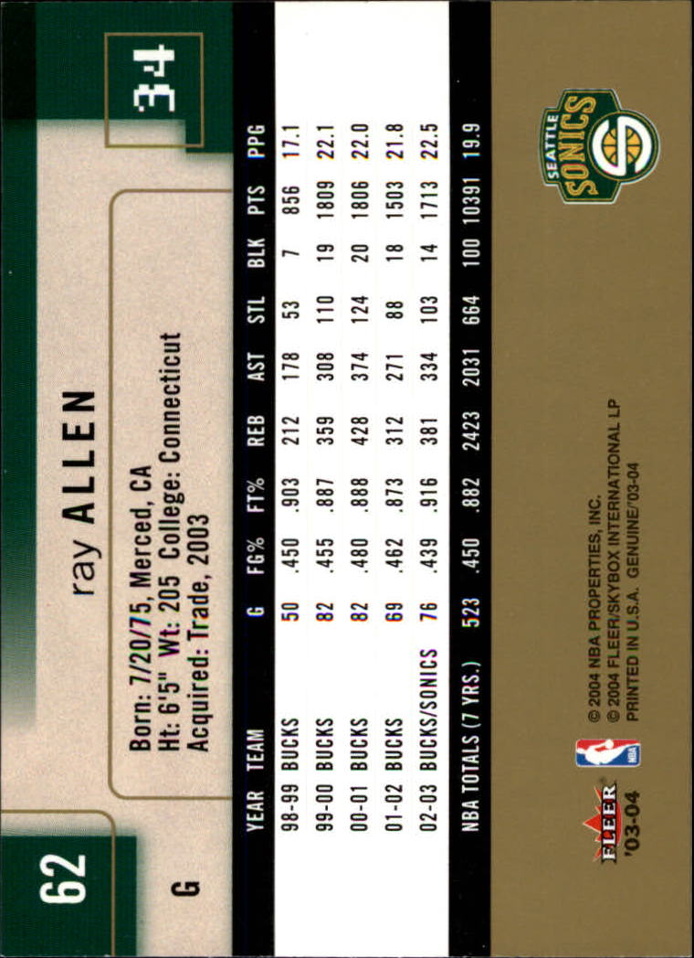 2003/2004 Genuine Insider (Fleer) Basketball - Picture 125 of 216