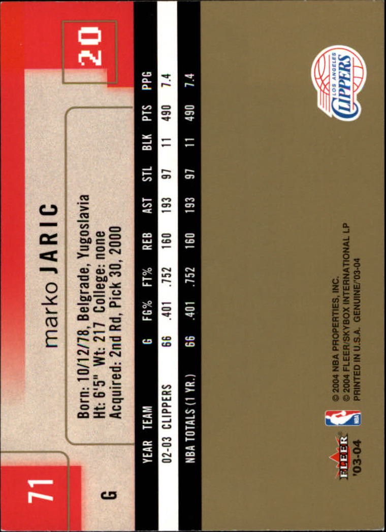 2003/2004 Genuine Insider (Fleer) Basketball - Picture 143 of 216
