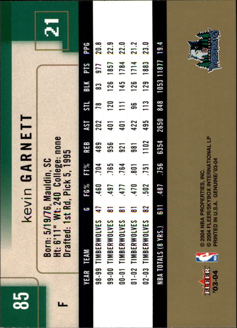 2003/2004 Genuine Insider (Fleer) Basketball - Picture 171 of 216