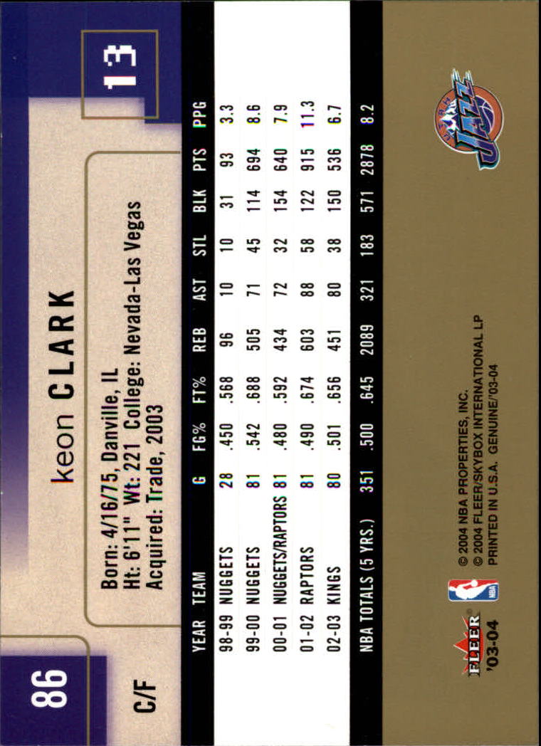 2003/2004 Genuine Insider (Fleer) Basketball - Picture 173 of 216