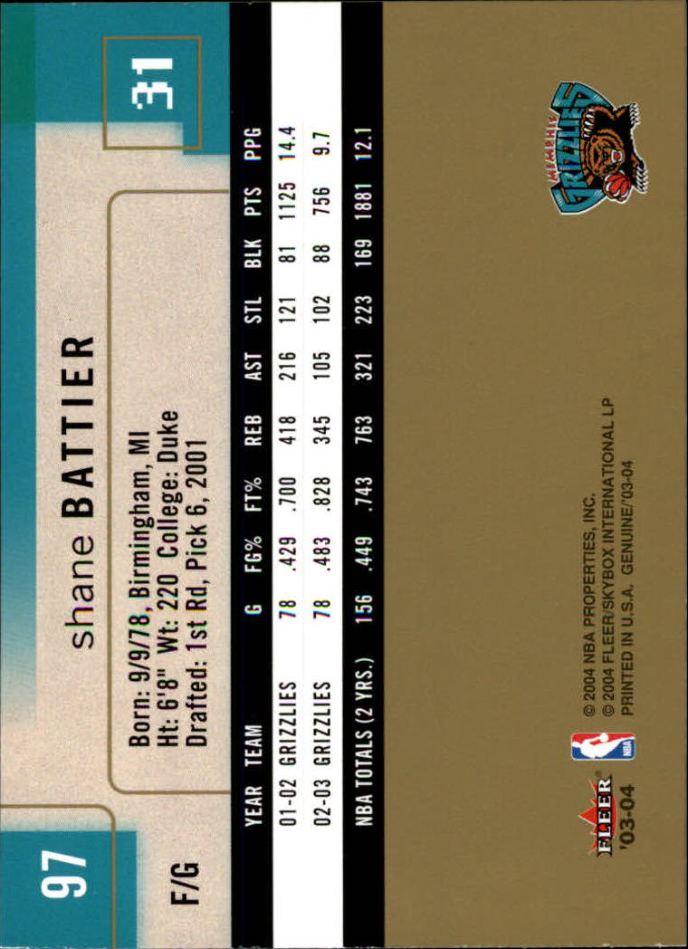 2003/2004 Genuine Insider (Fleer) Basketball - Picture 195 of 216