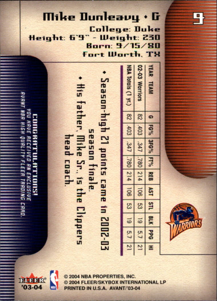 2003/2004 Avant (Fleer) Basketball - Picture 19 of 131
