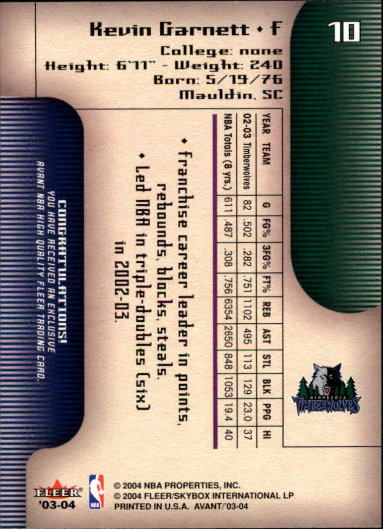 2003/2004 Avant (Fleer) Basketball - Picture 21 of 131