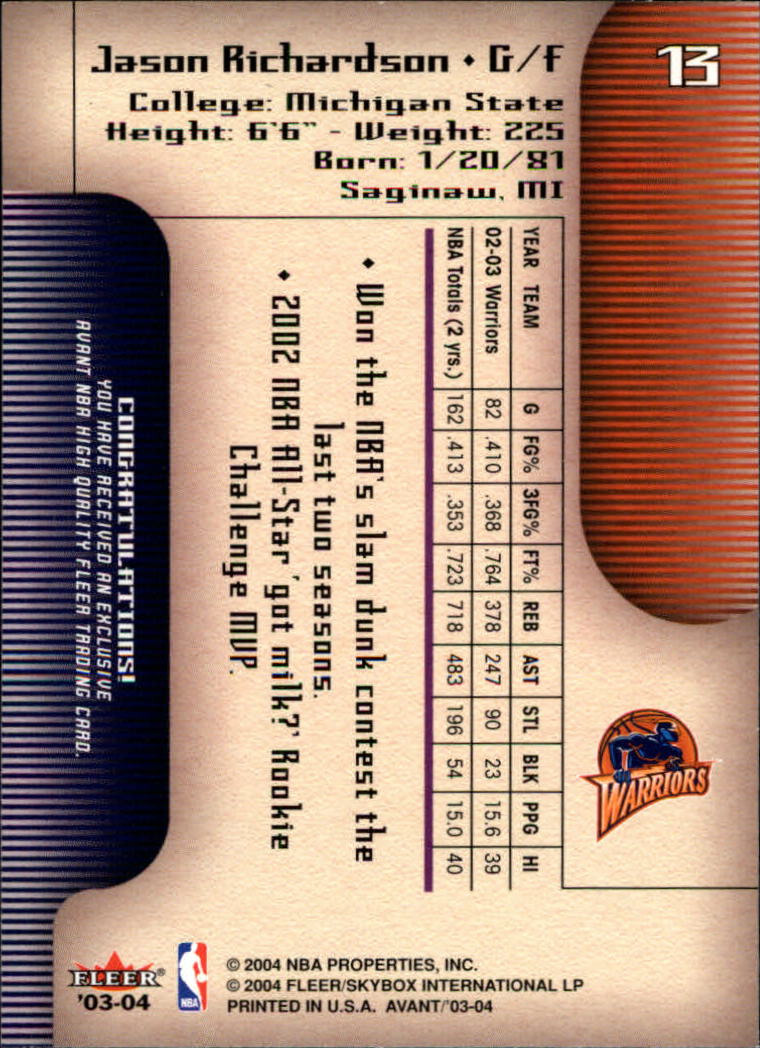 2003/2004 Avant (Fleer) Basketball - Picture 27 of 131