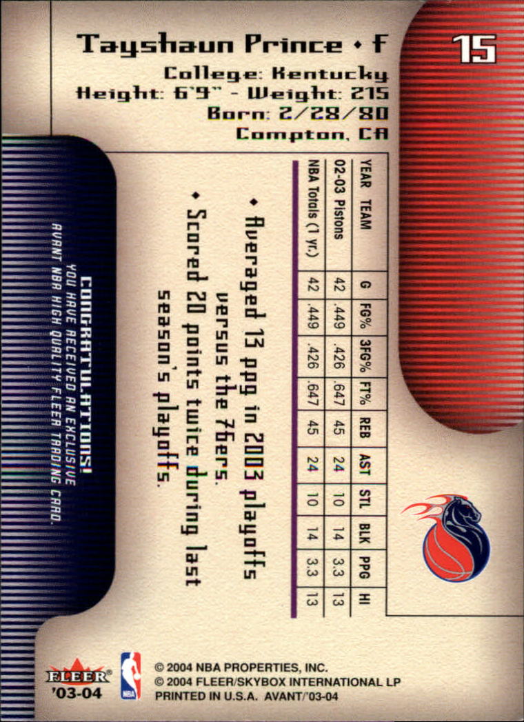 2003/2004 Avant (Fleer) Basketball - Picture 31 of 131