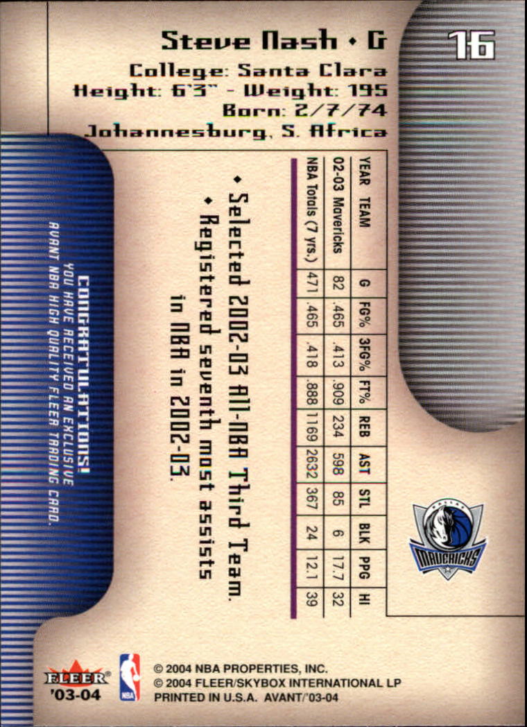2003/2004 Avant (Fleer) Basketball - Picture 33 of 131