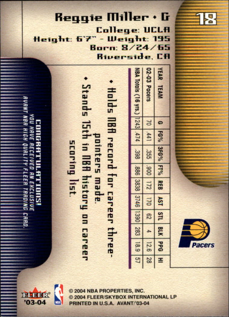 2003/2004 Avant (Fleer) Basketball - Picture 37 of 131