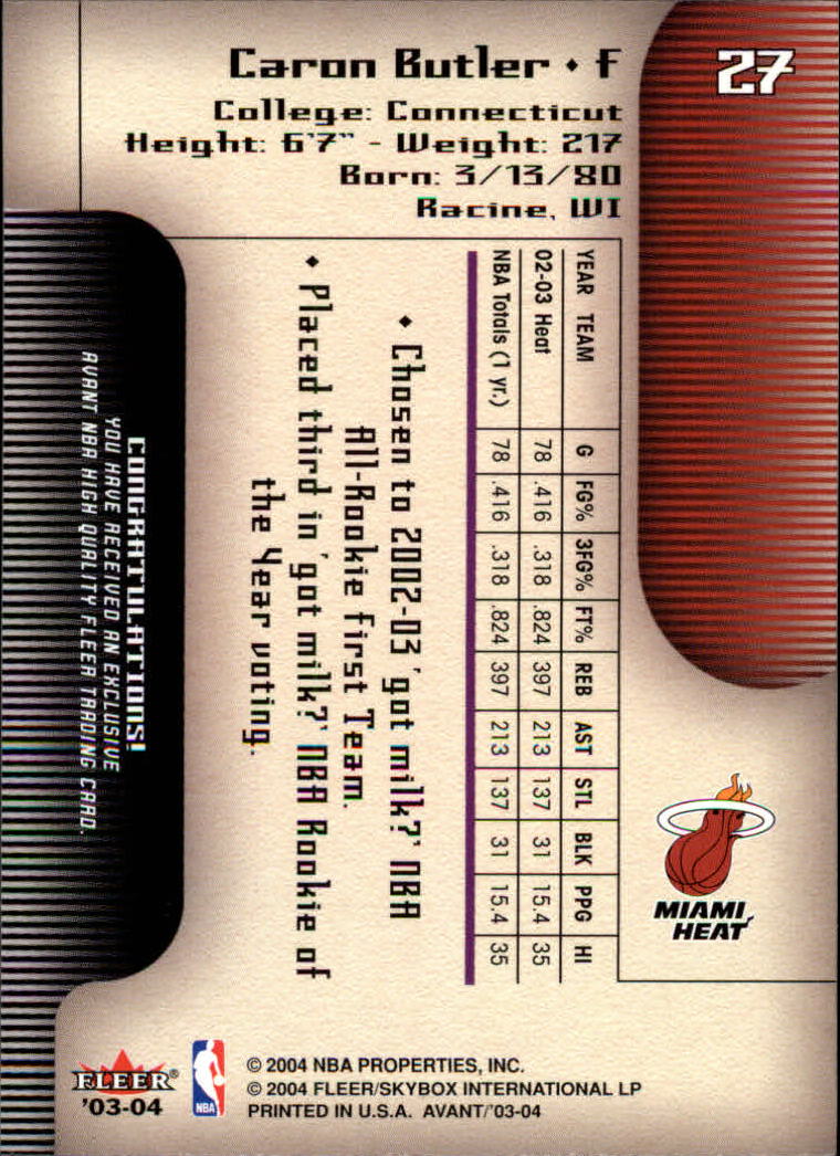 2003/2004 Avant (Fleer) Basketball - Picture 55 of 131