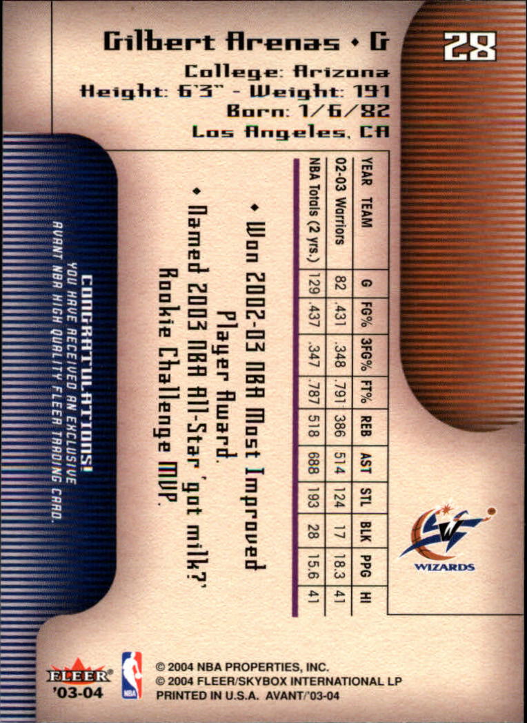 2003/2004 Avant (Fleer) Basketball - Picture 57 of 131
