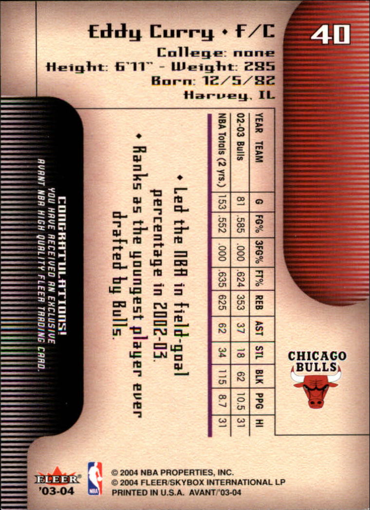 2003/2004 Avant (Fleer) Basketball - Picture 81 of 131