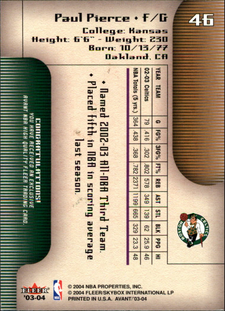 2003/2004 Avant (Fleer) Basketball - Picture 93 of 131