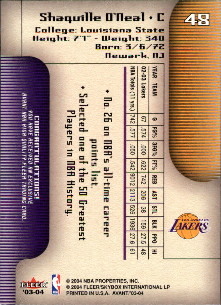 2003/2004 Avant (Fleer) Basketball - Picture 97 of 131