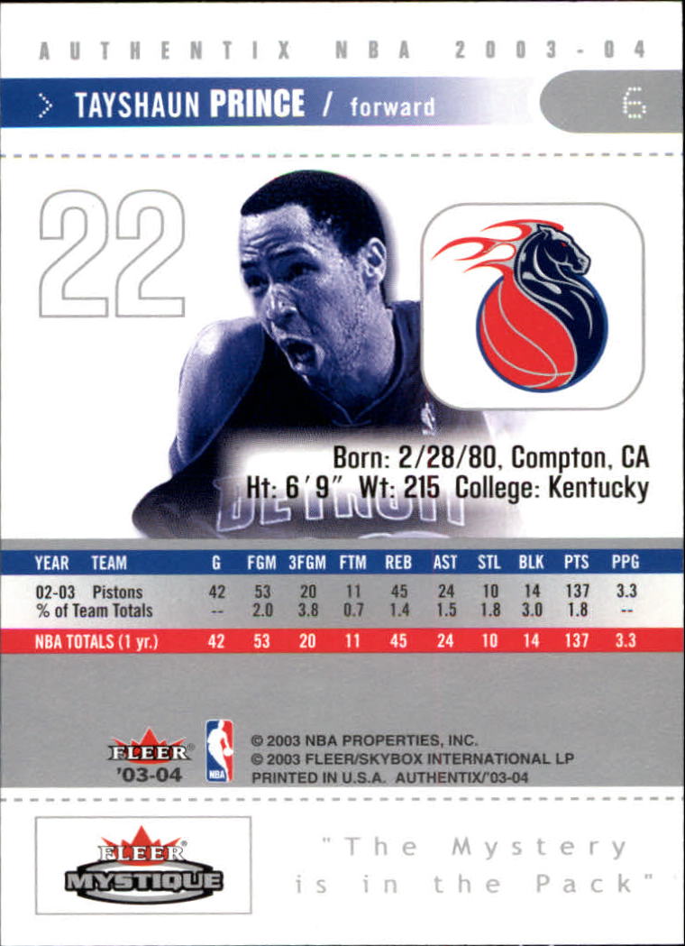 2003/2004 Authentix (Fleer) Basketball - Picture 13 of 319