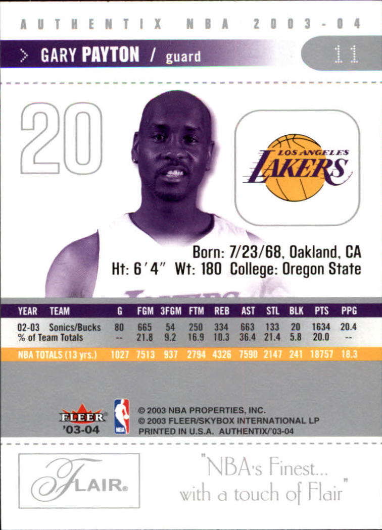 2003/2004 Authentix (Fleer) Basketball - Picture 23 of 319