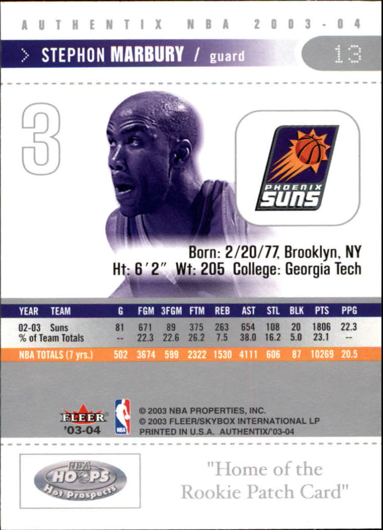 2003/2004 Authentix (Fleer) Basketball - Picture 27 of 319