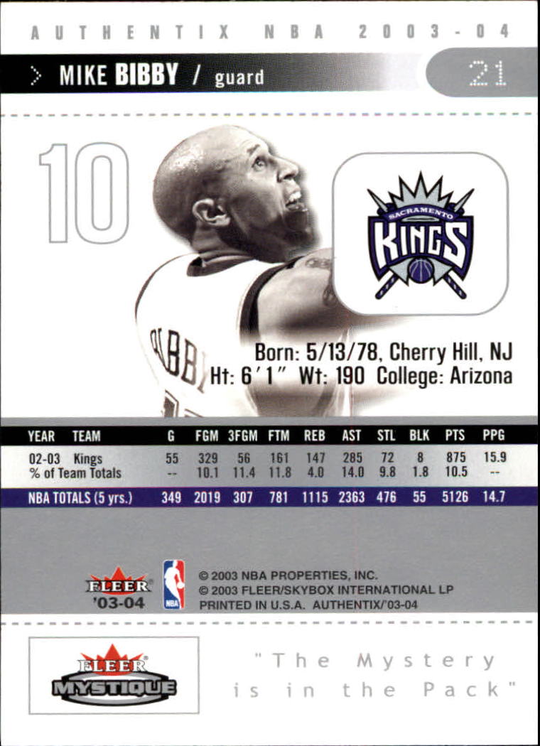 2003/2004 Authentix (Fleer) Basketball - Picture 43 of 319
