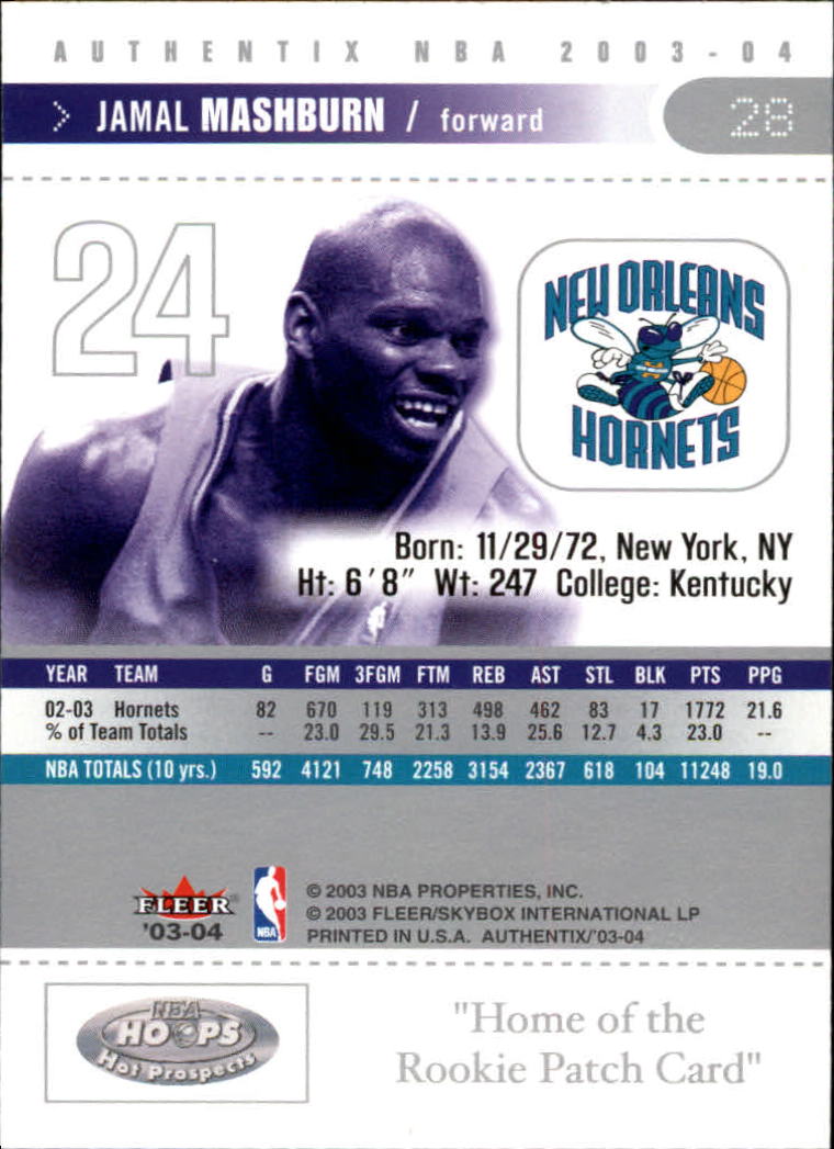2003/2004 Authentix (Fleer) Basketball - Picture 57 of 319
