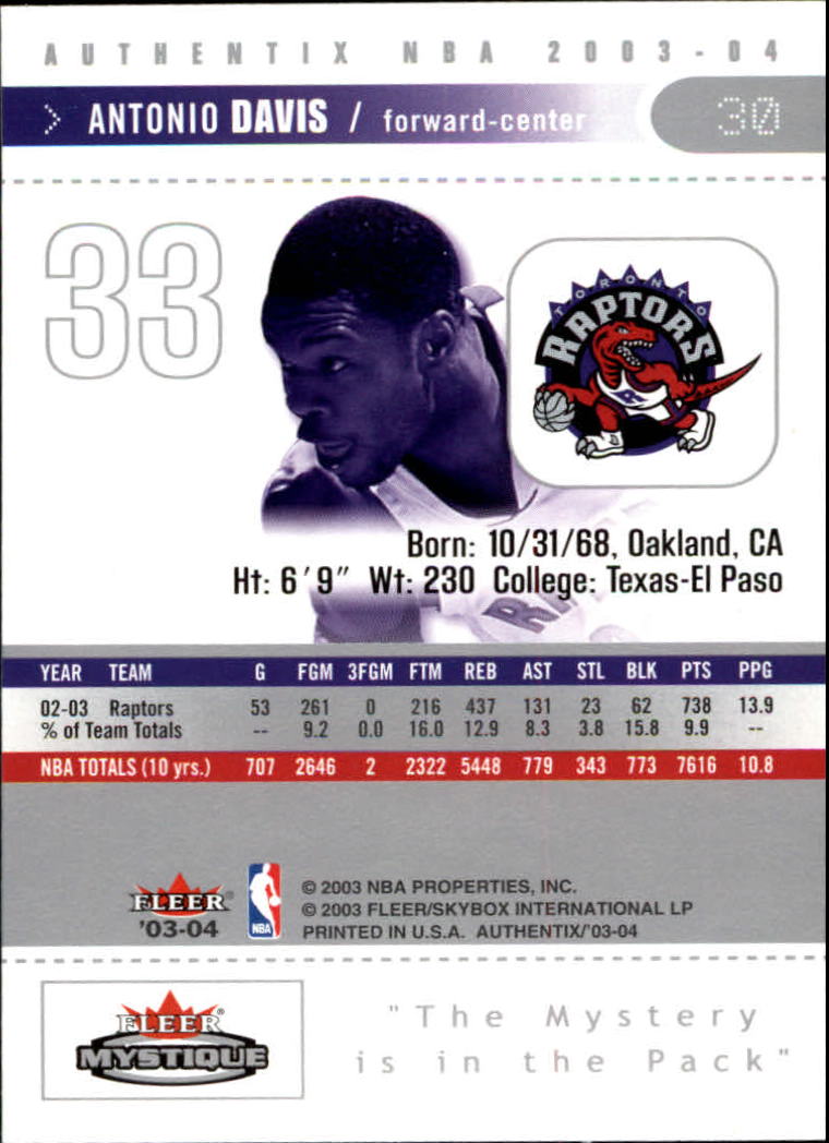 2003/2004 Authentix (Fleer) Basketball - Picture 61 of 319