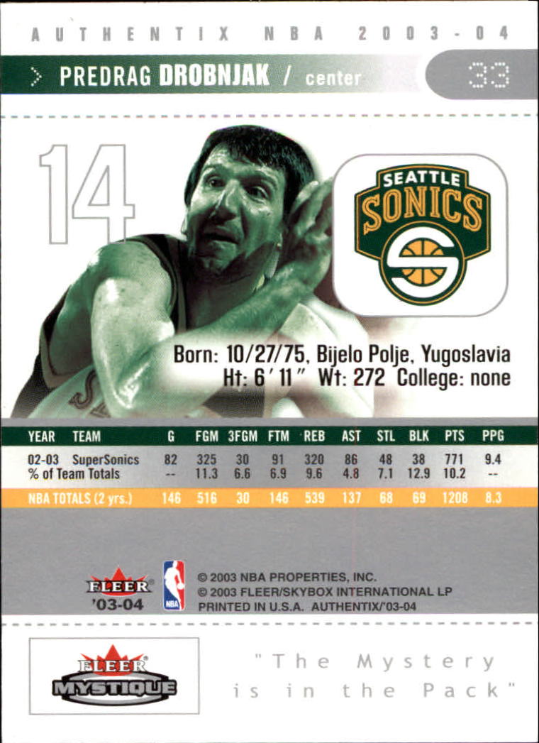2003/2004 Authentix (Fleer) Basketball - Picture 67 of 319