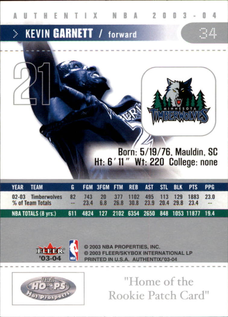 2003/2004 Authentix (Fleer) Basketball - Picture 69 of 319