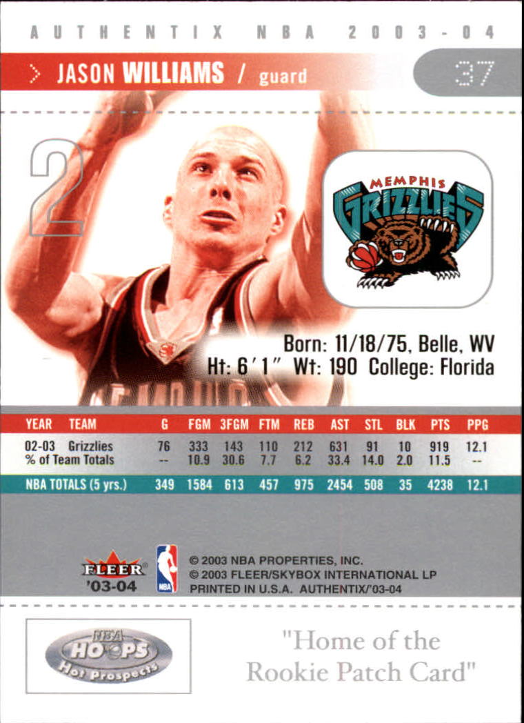 2003/2004 Authentix (Fleer) Basketball - Picture 75 of 319