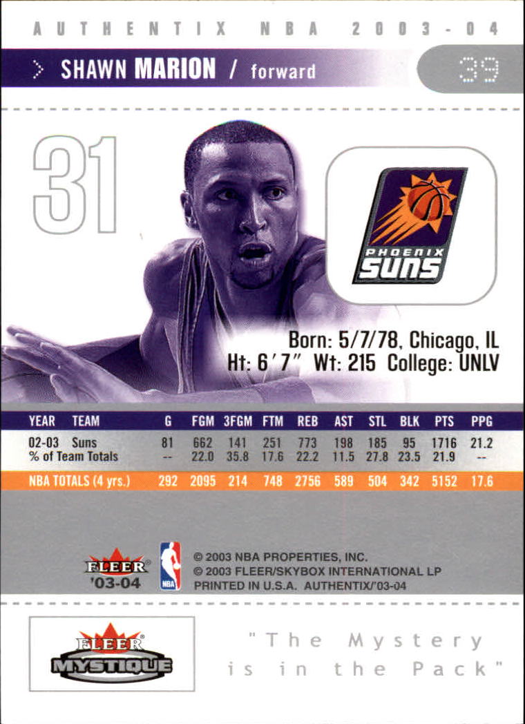 2003/2004 Authentix (Fleer) Basketball - Picture 79 of 319