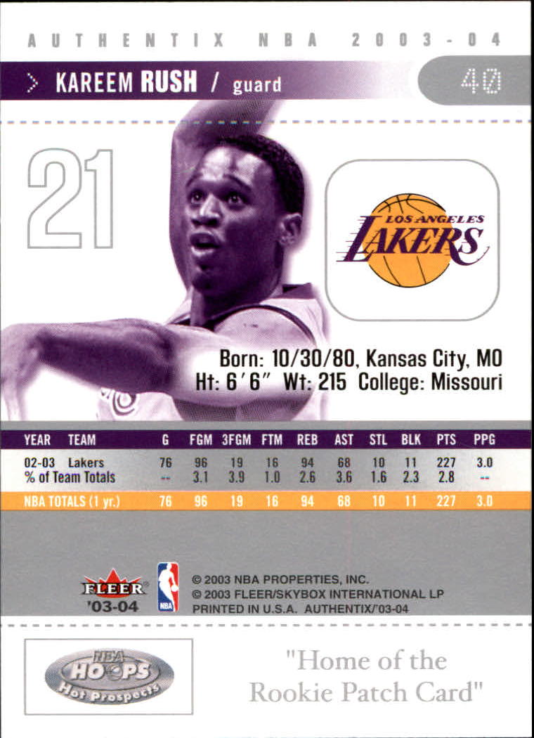 2003/2004 Authentix (Fleer) Basketball - Picture 81 of 319