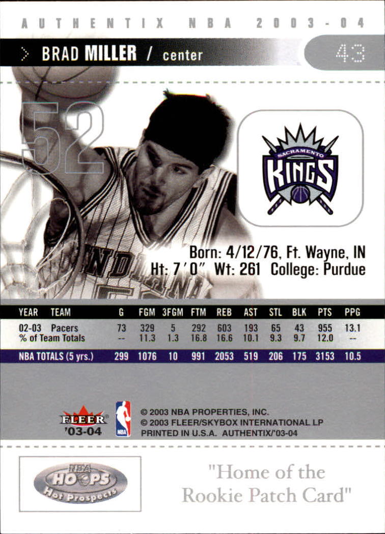 2003/2004 Authentix (Fleer) Basketball - Picture 87 of 319