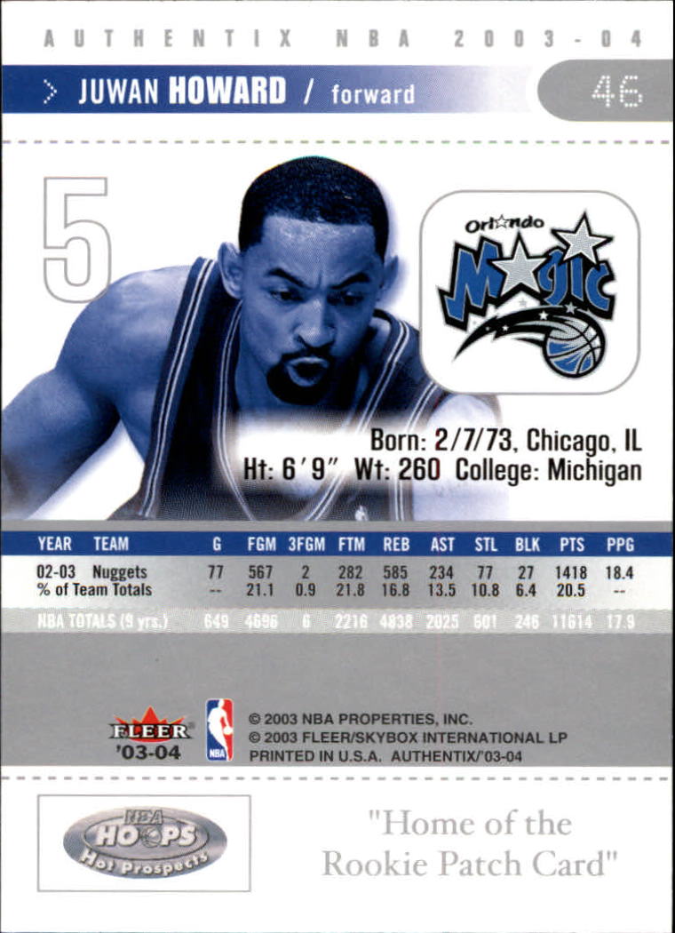 2003/2004 Authentix (Fleer) Basketball - Picture 93 of 319