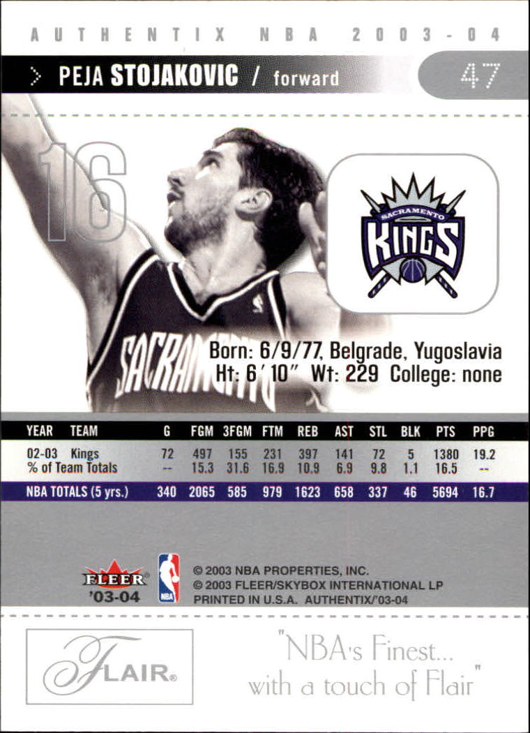 2003/2004 Authentix (Fleer) Basketball - Picture 95 of 319