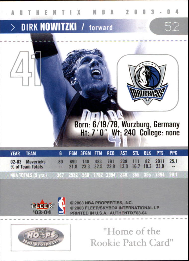 2003/2004 Authentix (Fleer) Basketball - Picture 105 of 319