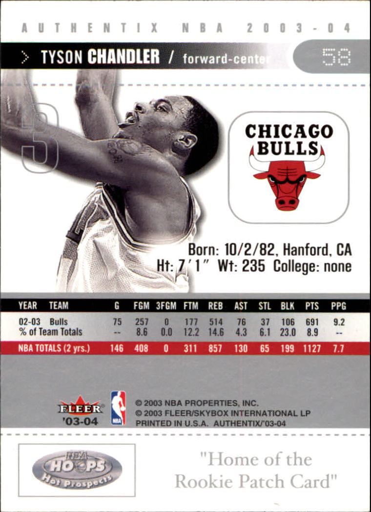 2003/2004 Authentix (Fleer) Basketball - Picture 117 of 319