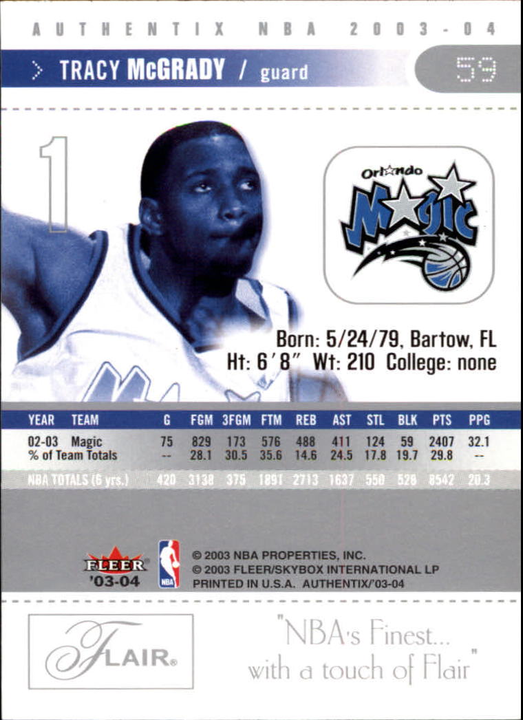 2003/2004 Authentix (Fleer) Basketball - Picture 119 of 319