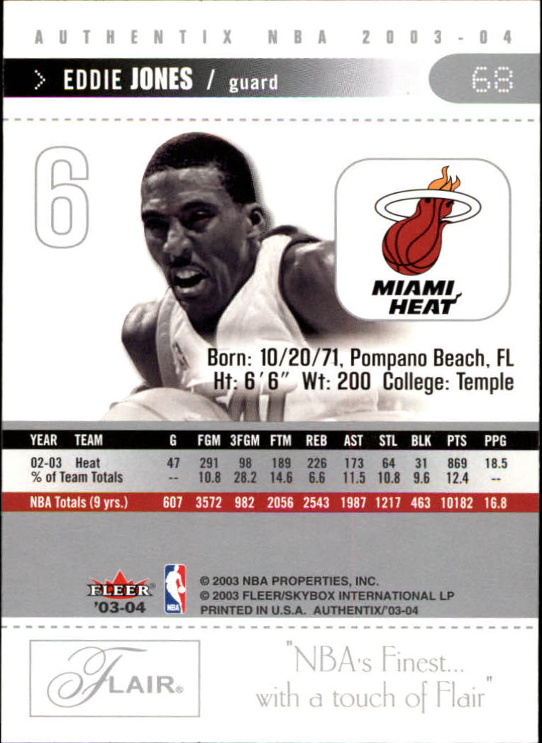 2003/2004 Authentix (Fleer) Basketball - Picture 137 of 319