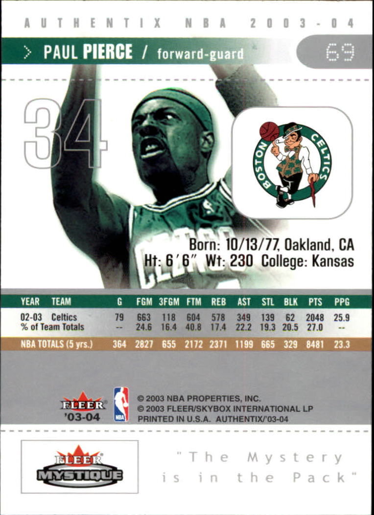2003/2004 Authentix (Fleer) Basketball - Picture 139 of 319