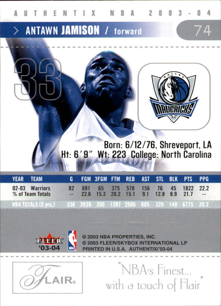 2003/2004 Authentix (Fleer) Basketball - Picture 149 of 319