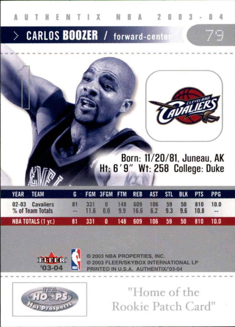 2003/2004 Authentix (Fleer) Basketball - Picture 159 of 319