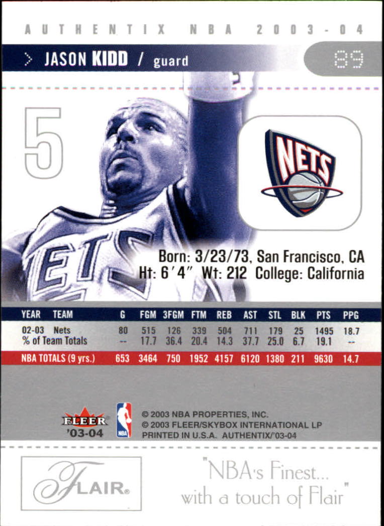 2003/2004 Authentix (Fleer) Basketball - Picture 179 of 319
