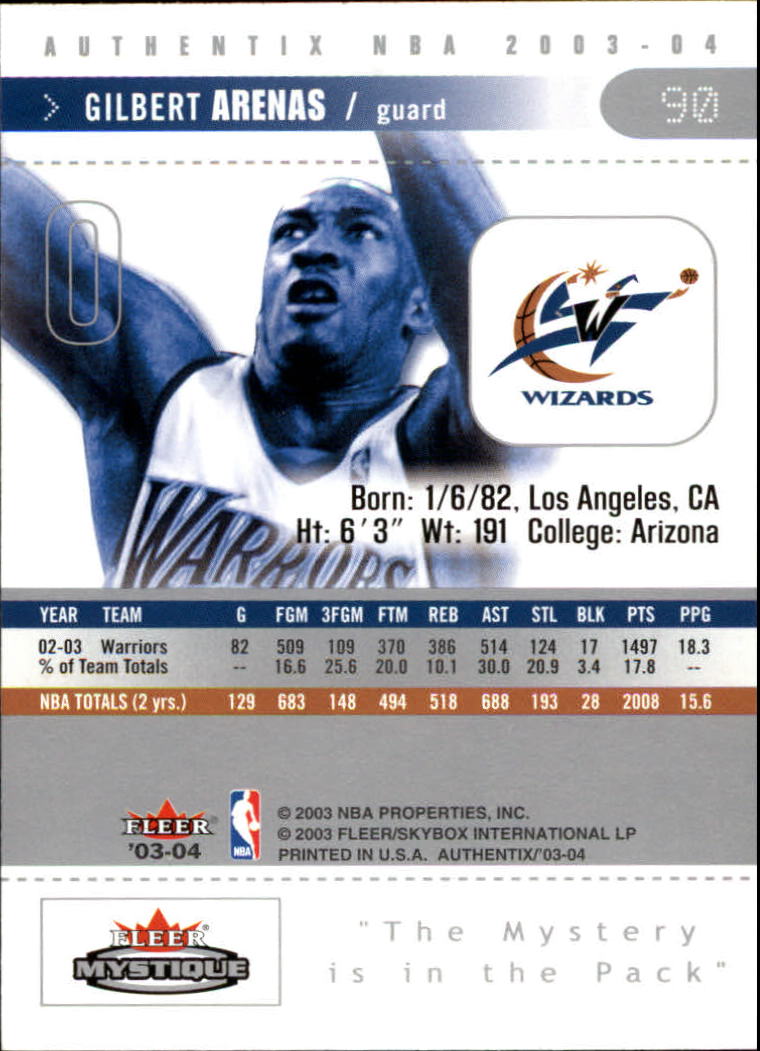 2003/2004 Authentix (Fleer) Basketball - Picture 181 of 319