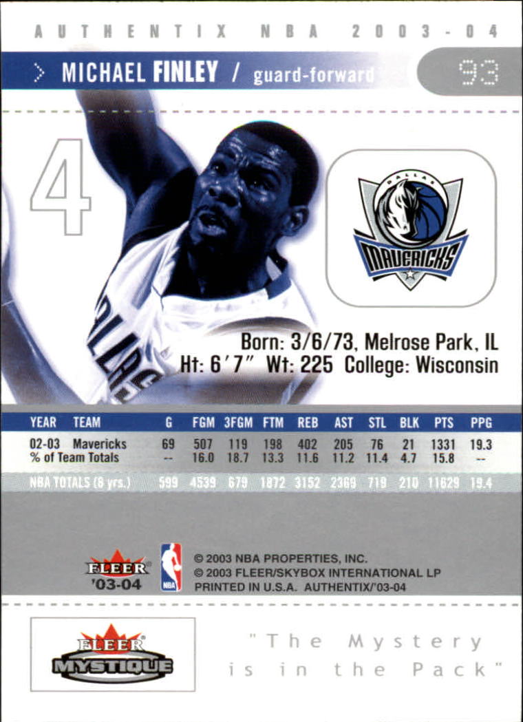 2003/2004 Authentix (Fleer) Basketball - Picture 187 of 319