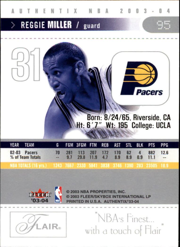 2003/2004 Authentix (Fleer) Basketball - Picture 191 of 319