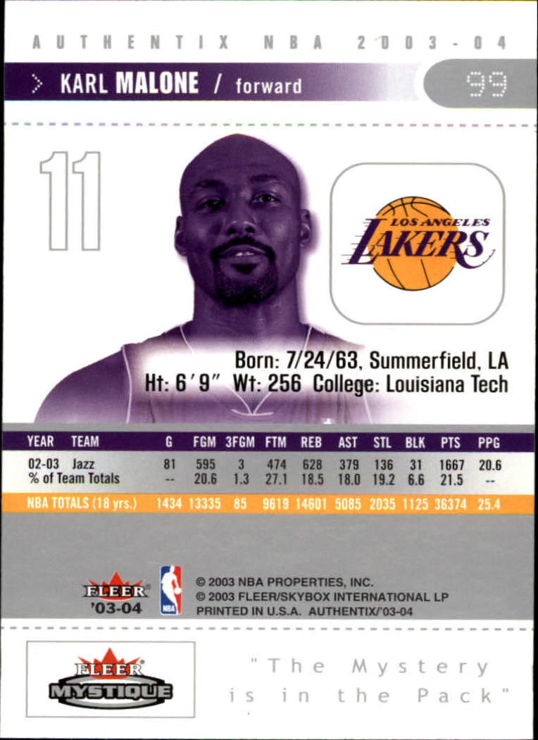 2003/2004 Authentix (Fleer) Basketball - Picture 199 of 319