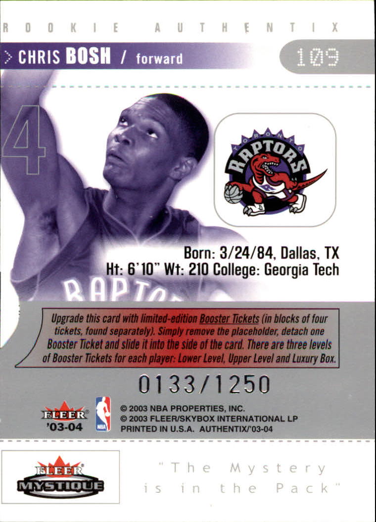 2003/2004 Authentix (Fleer) Basketball - Picture 217 of 319