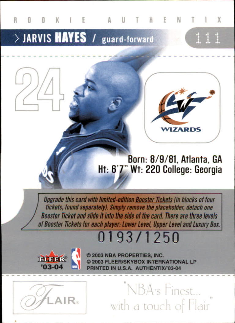 2003/2004 Authentix (Fleer) Basketball - Picture 221 of 319